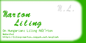 marton liling business card